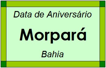 Data de Aniversário da Cidade Morpará