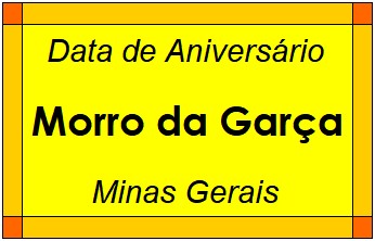 Data de Aniversário da Cidade Morro da Garça