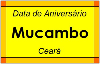 Data de Aniversário da Cidade Mucambo