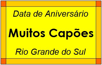 Data de Aniversário da Cidade Muitos Capões