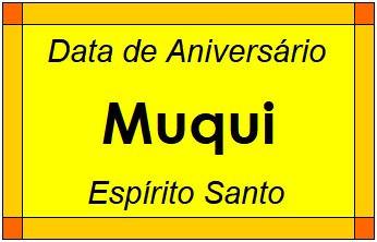 Data de Aniversário da Cidade Muqui