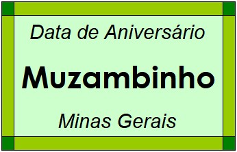 Data de Aniversário da Cidade Muzambinho