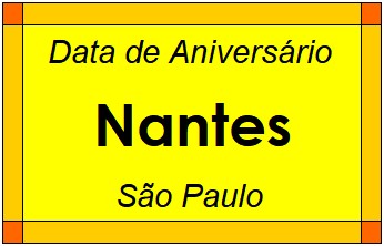 Data de Aniversário da Cidade Nantes