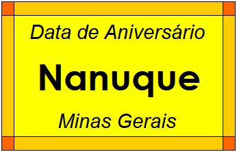 Data de Aniversário da Cidade Nanuque