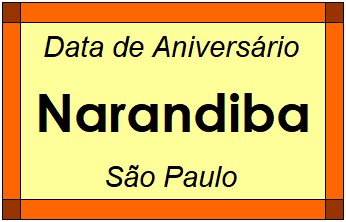 Data de Aniversário da Cidade Narandiba