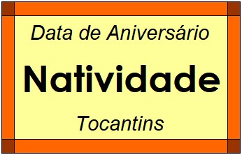 Data de Aniversário da Cidade Natividade