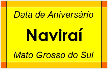 Data de Aniversário da Cidade Naviraí