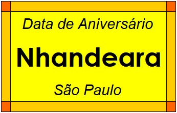 Data de Aniversário da Cidade Nhandeara