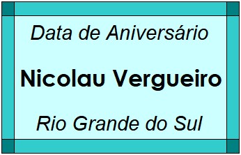 Data de Aniversário da Cidade Nicolau Vergueiro