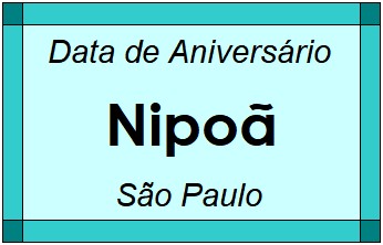 Data de Aniversário da Cidade Nipoã