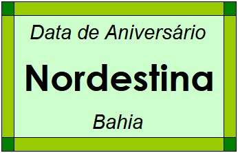 Data de Aniversário da Cidade Nordestina