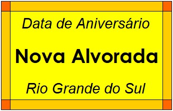 Data de Aniversário da Cidade Nova Alvorada