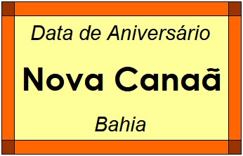 Data de Aniversário da Cidade Nova Canaã