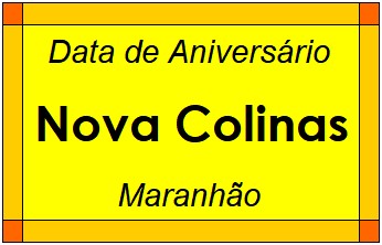 Data de Aniversário da Cidade Nova Colinas