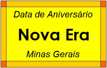 Data de Aniversário da Cidade Nova Era