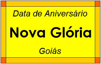 Data de Aniversário da Cidade Nova Glória