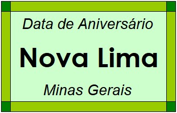 Data de Aniversário da Cidade Nova Lima