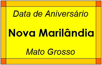 Data de Aniversário da Cidade Nova Marilândia