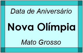 Data de Aniversário da Cidade Nova Olímpia