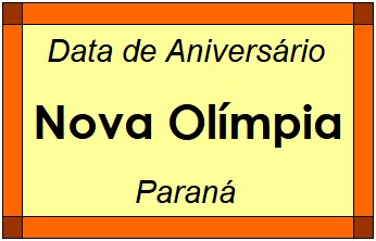 Data de Aniversário da Cidade Nova Olímpia