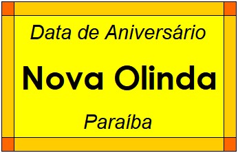 Data de Aniversário da Cidade Nova Olinda