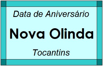 Data de Aniversário da Cidade Nova Olinda