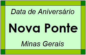 Data de Aniversário da Cidade Nova Ponte