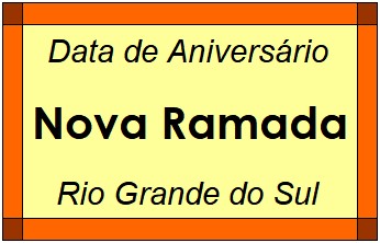 Data de Aniversário da Cidade Nova Ramada