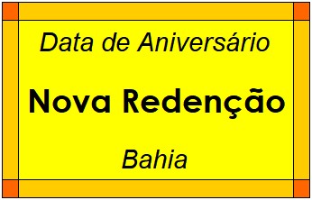 Data de Aniversário da Cidade Nova Redenção