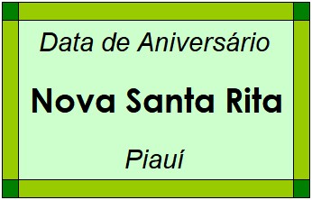 Data de Aniversário da Cidade Nova Santa Rita