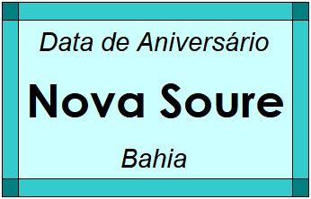 Data de Aniversário da Cidade Nova Soure