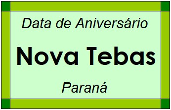 Data de Aniversário da Cidade Nova Tebas