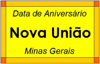 Data de Aniversário da Cidade Nova União