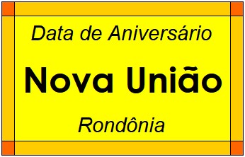 Data de Aniversário da Cidade Nova União