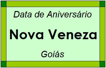 Data de Aniversário da Cidade Nova Veneza