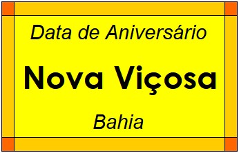 Data de Aniversário da Cidade Nova Viçosa