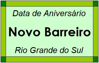 Data de Aniversário da Cidade Novo Barreiro