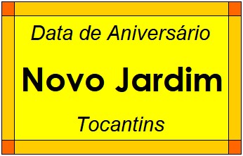 Data de Aniversário da Cidade Novo Jardim