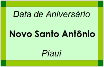 Data de Aniversário da Cidade Novo Santo Antônio