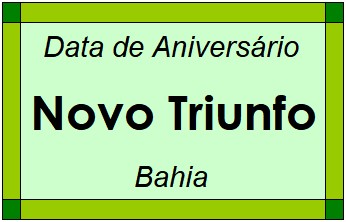 Data de Aniversário da Cidade Novo Triunfo