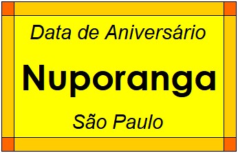 Data de Aniversário da Cidade Nuporanga