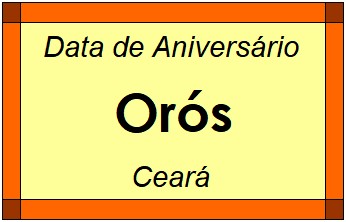 Data de Aniversário da Cidade Orós