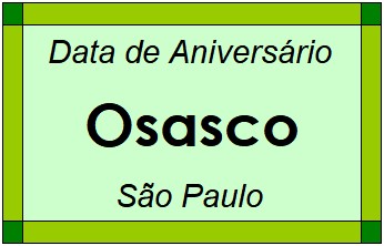 Data de Aniversário da Cidade Osasco