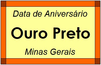 Data de Aniversário da Cidade Ouro Preto