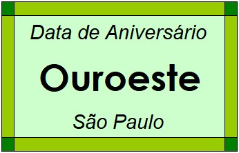 Data de Aniversário da Cidade Ouroeste