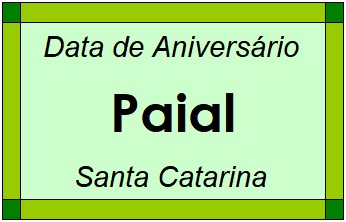 Data de Aniversário da Cidade Paial