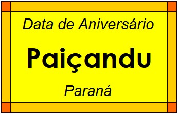 Data de Aniversário da Cidade Paiçandu