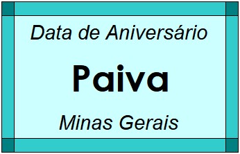 Data de Aniversário da Cidade Paiva