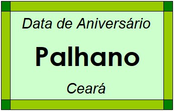 Data de Aniversário da Cidade Palhano