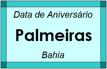 Data de Aniversário da Cidade Palmeiras